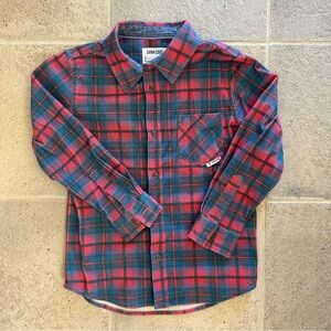 5th & Ocean Kids Plaid Button Down Shirt - Red and Blue